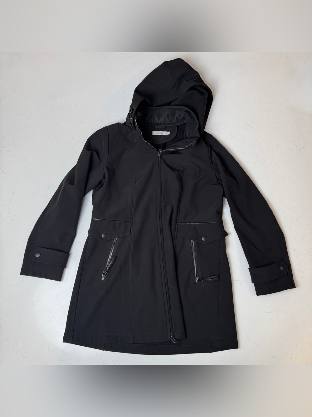 Ricki's Black Hooded Trench Coat